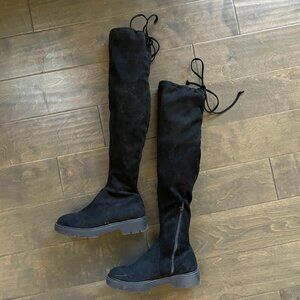 Target Tie Knee High Suede Boots